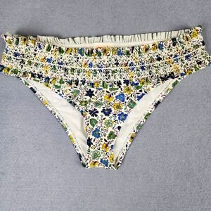 Tory Burch Floral Bikini Bottoms Boho Cottagecore Style Womens XS Low Rise